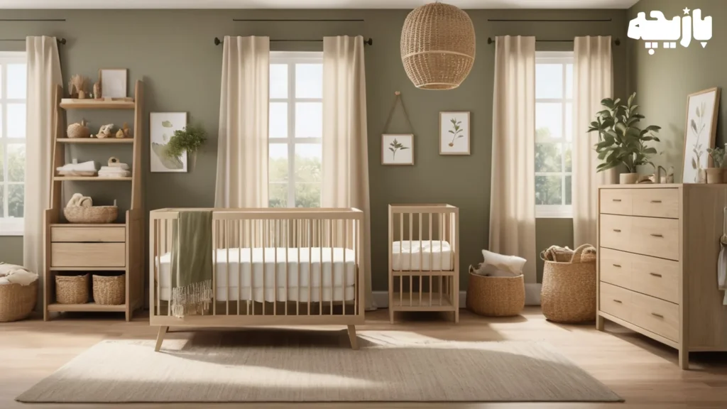 رنگ اتاق نوزاد چی باشه؟ روانشناسی رنگها برای نینیها 3 Olive Green + Beige رنگ اتاق نوزاد