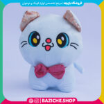 عروسک گربه پاپیون دار سفید