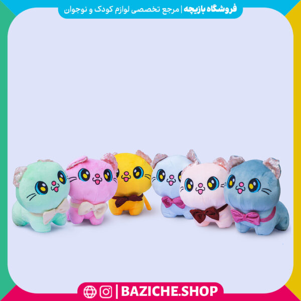 عروسک گربه پاپیونی