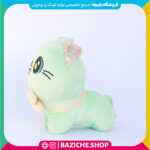 عروسک گربه پاپیون دار سبز