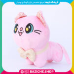 عروسک گربه پاپیون دار صورتی
