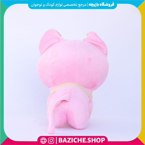 عروسک گربه پاپیون دار صورتی