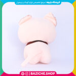 عروسک گربه پاپیون دار کرمی